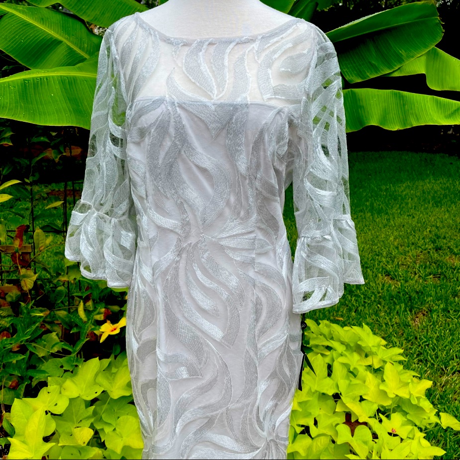 Adrianna Papell Silver Dress